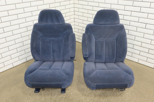 95 - 98 Chevy C/K Truck GMT400 OBS Extended Cab Cloth Seat Set Front/Rear Blue