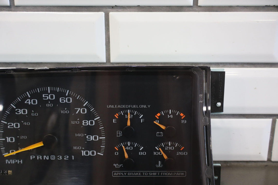 95 - 99 Chevy GMC GMT400 7.4L 454 Speedometer Cluster Tested 212K 16207735