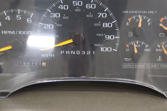95 - 99 Chevy GMC GMT400 7.4L 454 Speedometer Cluster Tested 212K 16207735