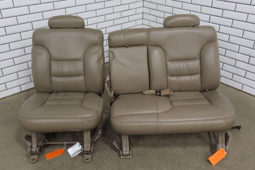 95 - 99 Chevy GMC Suburban Leather 2nd Row Bench Seat Neutral (52D)