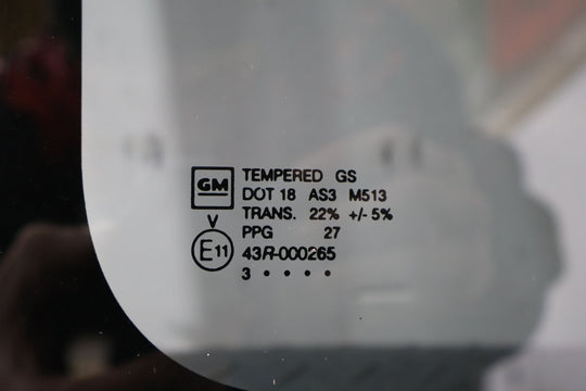 96 - 14 GMC Savanna 1500 Van Rear Left Forward Door Window Glass (Privacy Tint)