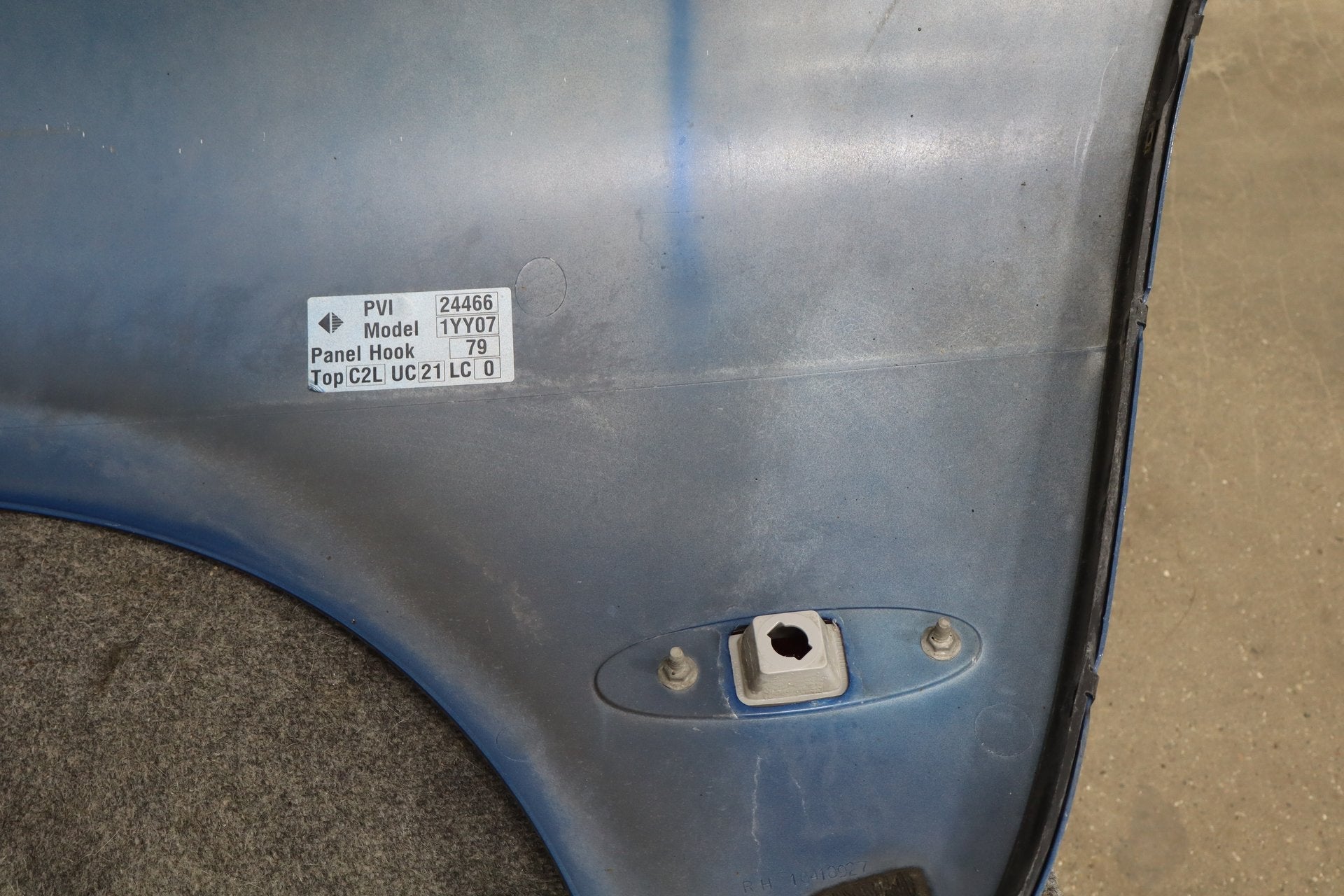 97-04 C5 Corvette C5 Coupe Right RH Passenger Quarter Panel Electron Blue