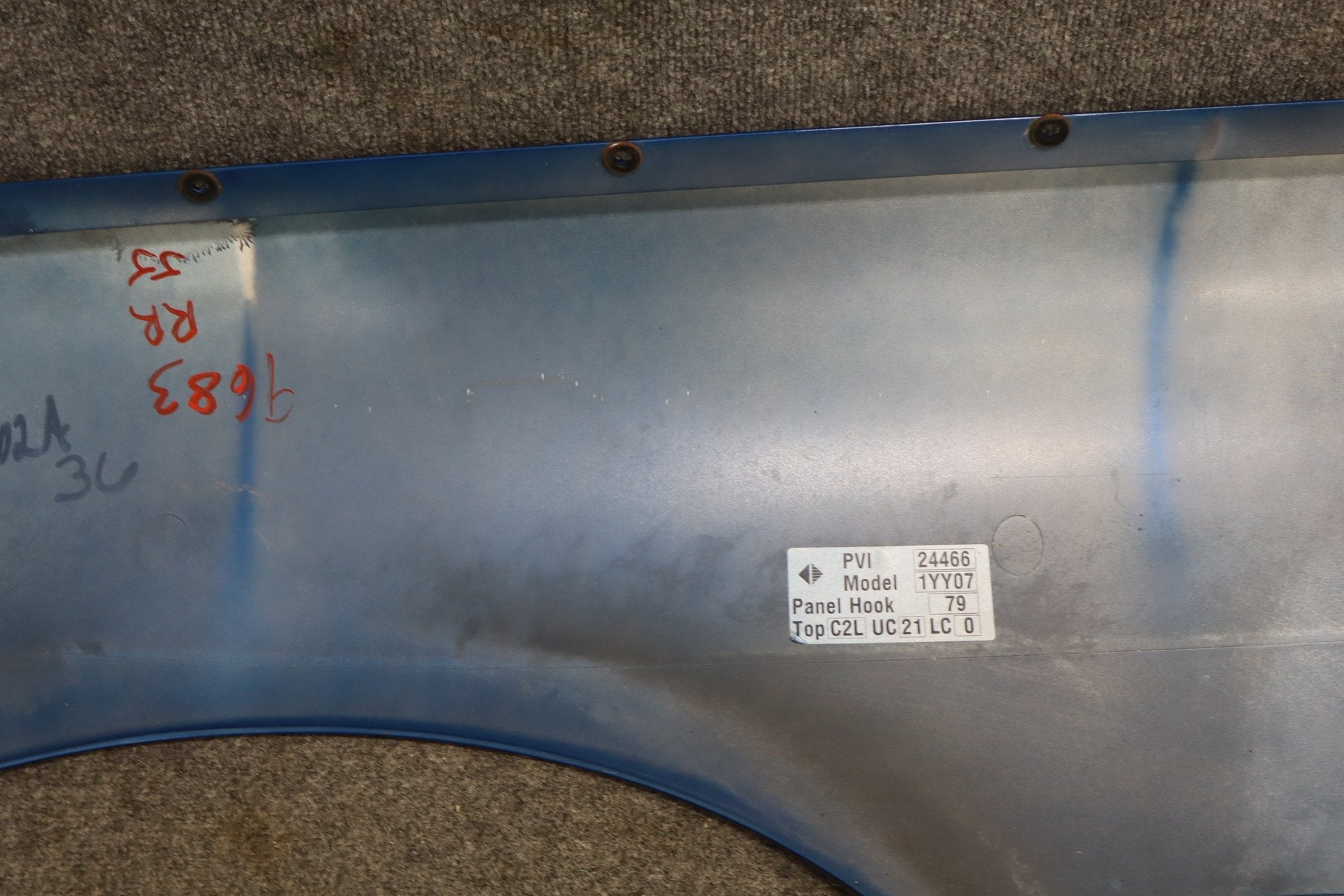 97-04 C5 Corvette C5 Coupe Right RH Passenger Quarter Panel Electron Blue