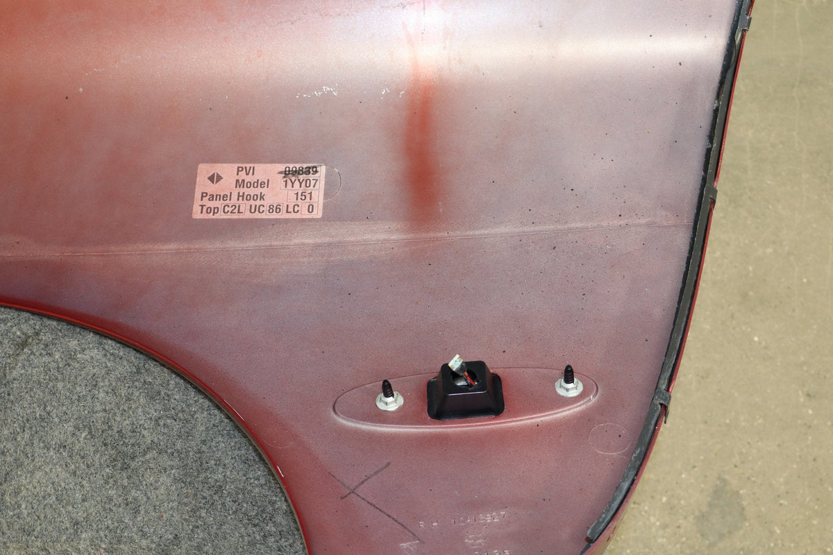 97-04 C5 Corvette C5 Coupe Right RH Passenger Quarter Panel Magnetic Red