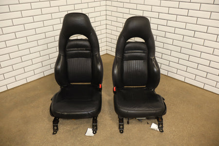 97-04 Chevrolet Corvette C5 Sport Leather Seats Set Black 193 | Leather Issues