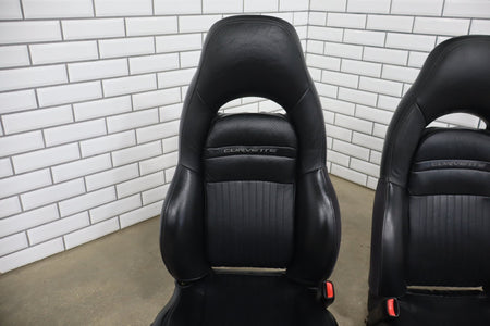 97-04 Chevrolet Corvette C5 Sport Leather Seats Set Black 193 | Leather Issues