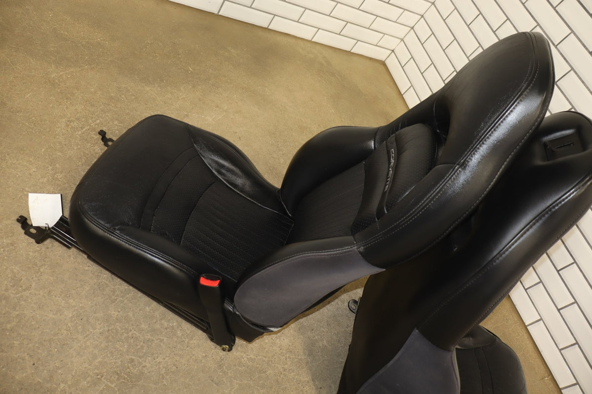 97-04 Chevrolet Corvette C5 Sport Leather Seats Set Black 193 | Leather Issues