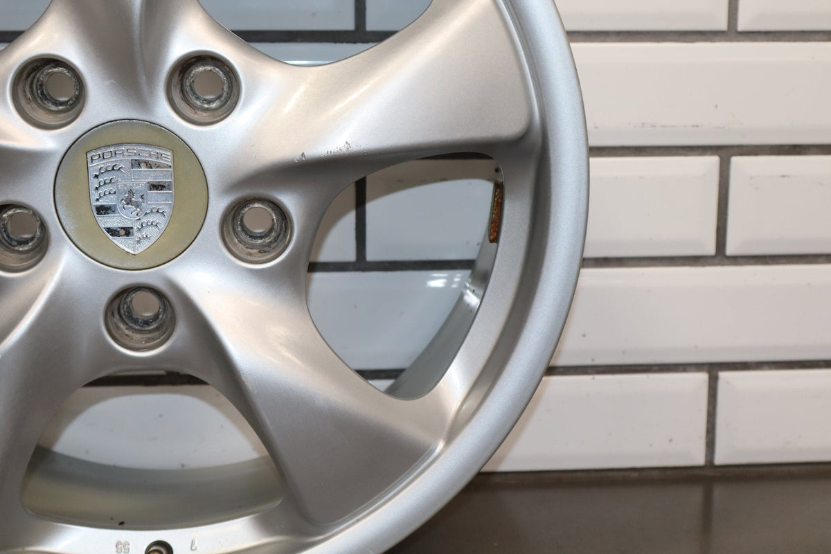 97-04 Porsche Boxster 986 17x7 Front Alloy Wheel 5-Spoke OEM