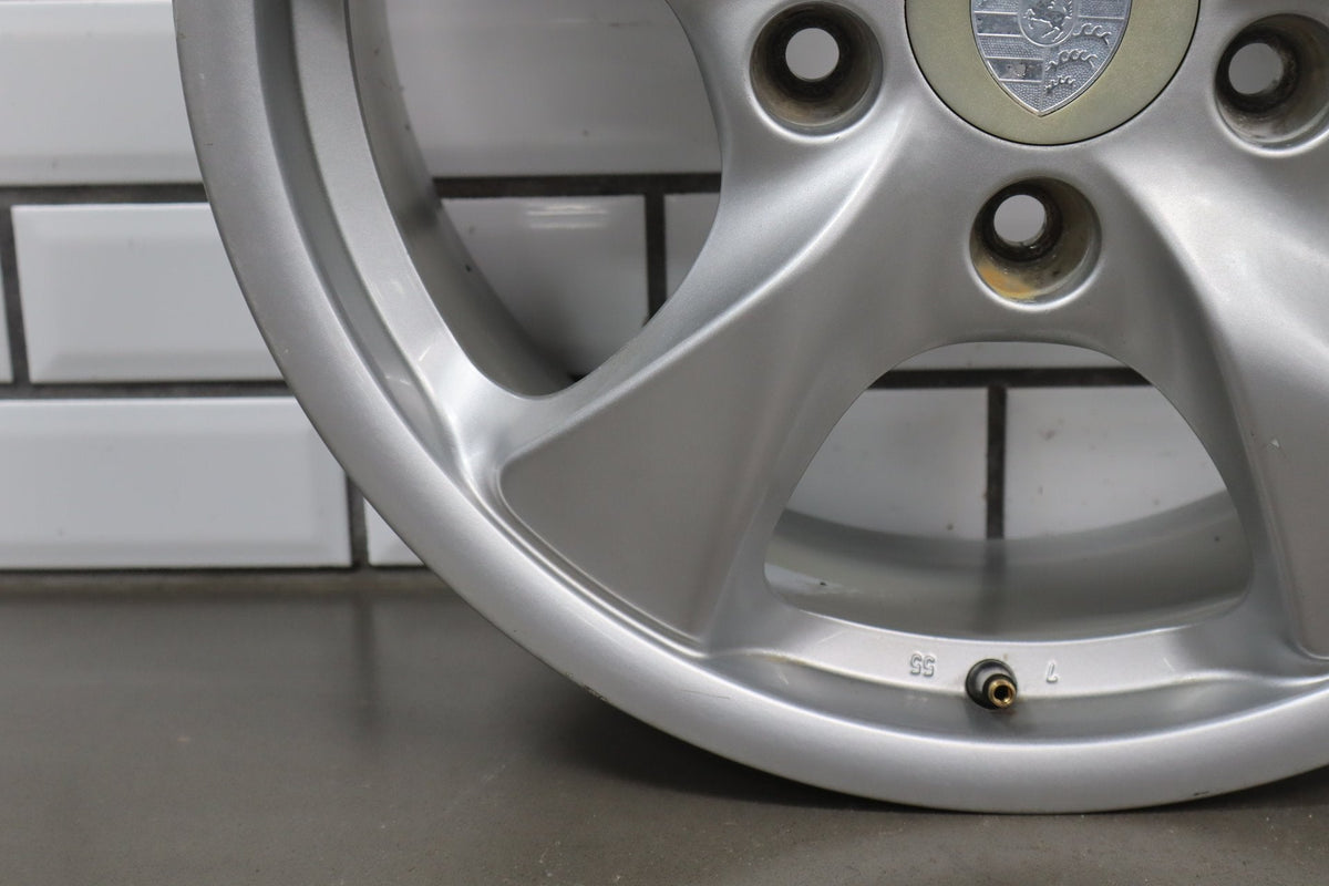 97-04 Porsche Boxster 986 17x7 Front Alloy Wheel 5-Spoke OEM