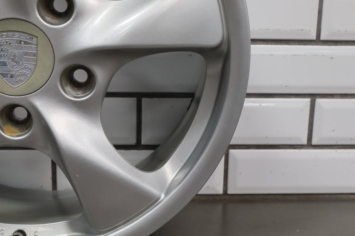 97-04 Porsche Boxster 986 17x7 Front Alloy Wheel 5-Spoke OEM