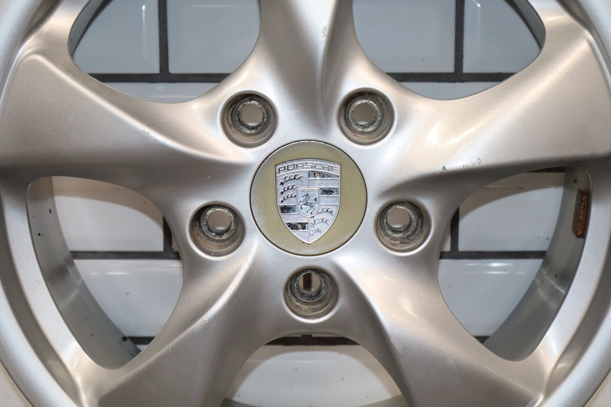 97-04 Porsche Boxster 986 17x7 Front Alloy Wheel 5-Spoke OEM
