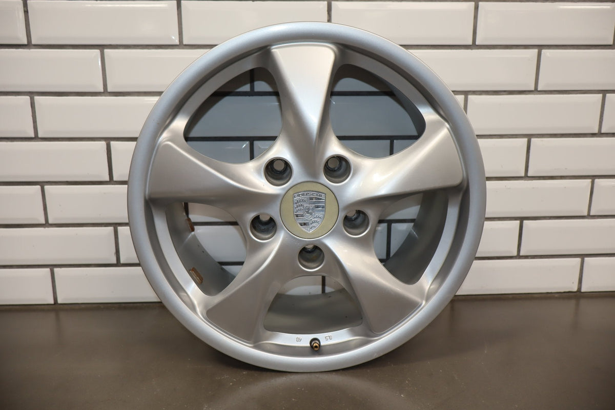 97-04 Porsche Boxster 986 17x8.5 Rear Alloy Wheel 5-Spoke OEM