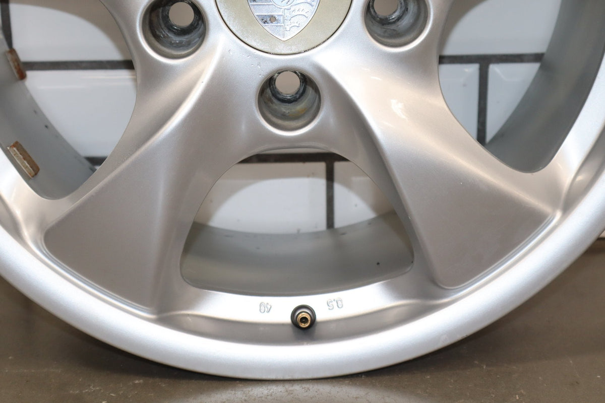 97-04 Porsche Boxster 986 17x8.5 Rear Alloy Wheel 5-Spoke OEM