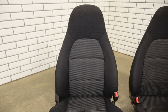 99 - 00 Mazda Miata NB Pair Cloth Bucket Seats Manual Adjustments *Torn*