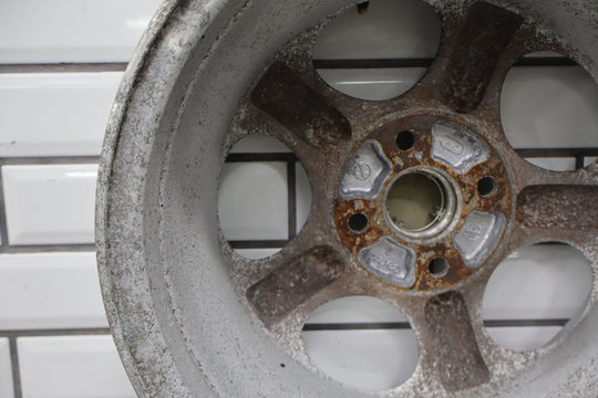 99 - 00 Mazda Miata NB Single (1) 14x6 Wheel Silver 5 Spokes *Curbed*