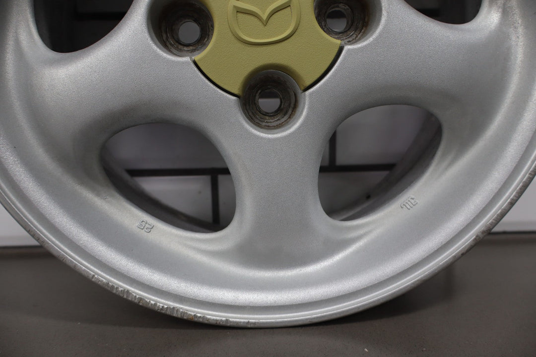 99 - 00 Mazda Miata NB Single (1) 14x6 Wheel Silver 5 Spokes *Curbed*