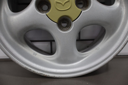99 - 00 Mazda Miata NB Single (1) 14x6 Wheel Silver 5 Spokes *Curbed*