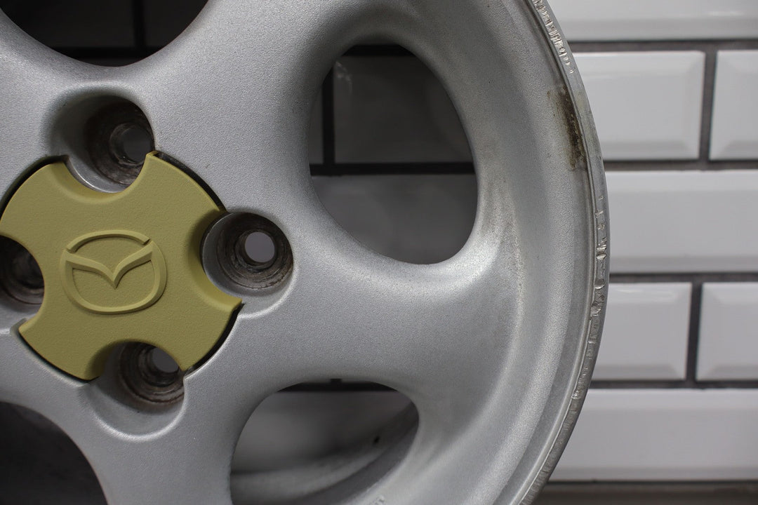 99 - 00 Mazda Miata NB Single (1) 14x6 Wheel Silver 5 Spokes *Curbed*