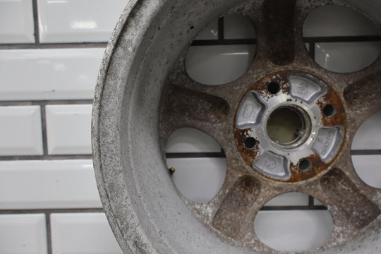 99 - 00 Mazda Miata NB Single (1) 14x6 Wheel Silver 5 Spokes *Curbed*