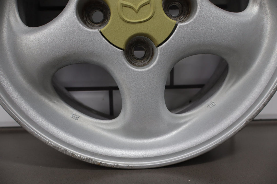 99 - 00 Mazda Miata NB Single (1) 14x6 Wheel Silver 5 Spokes *Curbed*