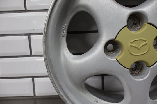 99 - 00 Mazda Miata NB Single (1) 14x6 Wheel Silver 5 Spokes *Curbed*