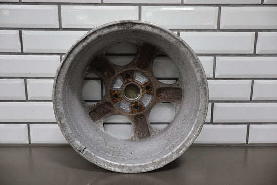 99 - 00 Mazda Miata NB Single (1) 14x6 Wheel Silver 5 Spokes *Curbed*