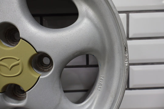 99 - 00 Mazda Miata NB Single (1) 14x6 Wheel Silver 5 Spokes *Curbed*