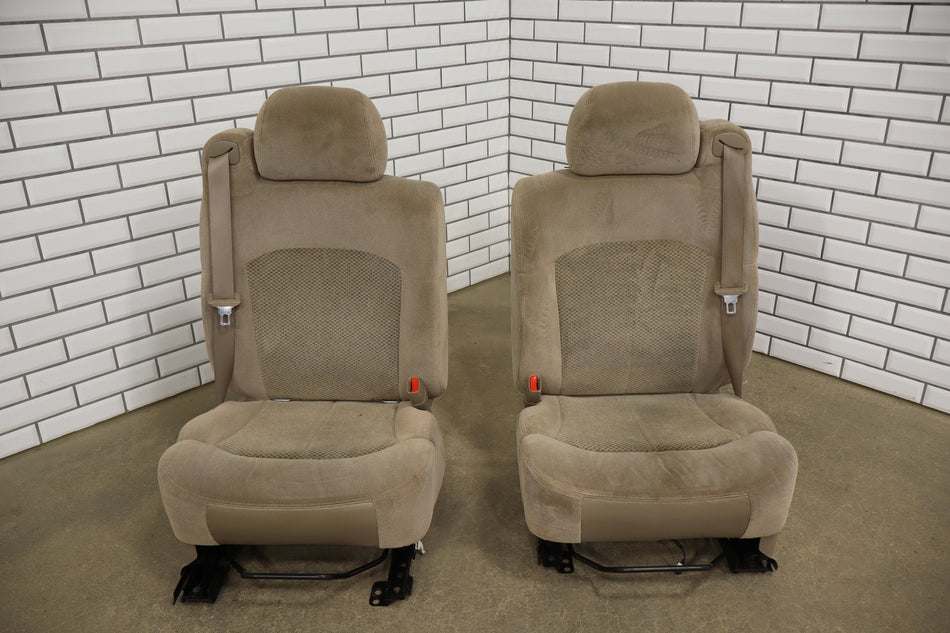99-02 Chevrolet Silverado Ext Cab Cloth Seats Set Tan 52D