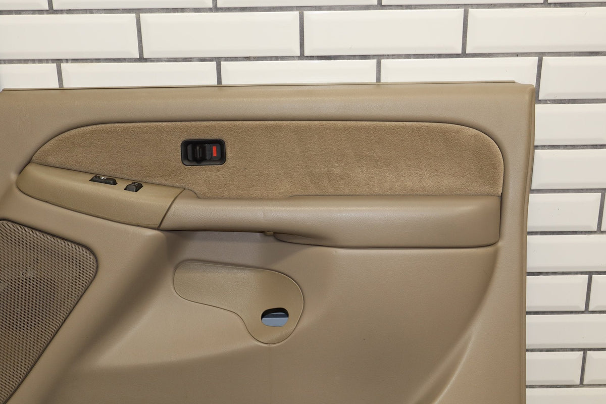 99-02 Chevrolet Silverado Ext Cab Door Panel Set Tan 52D