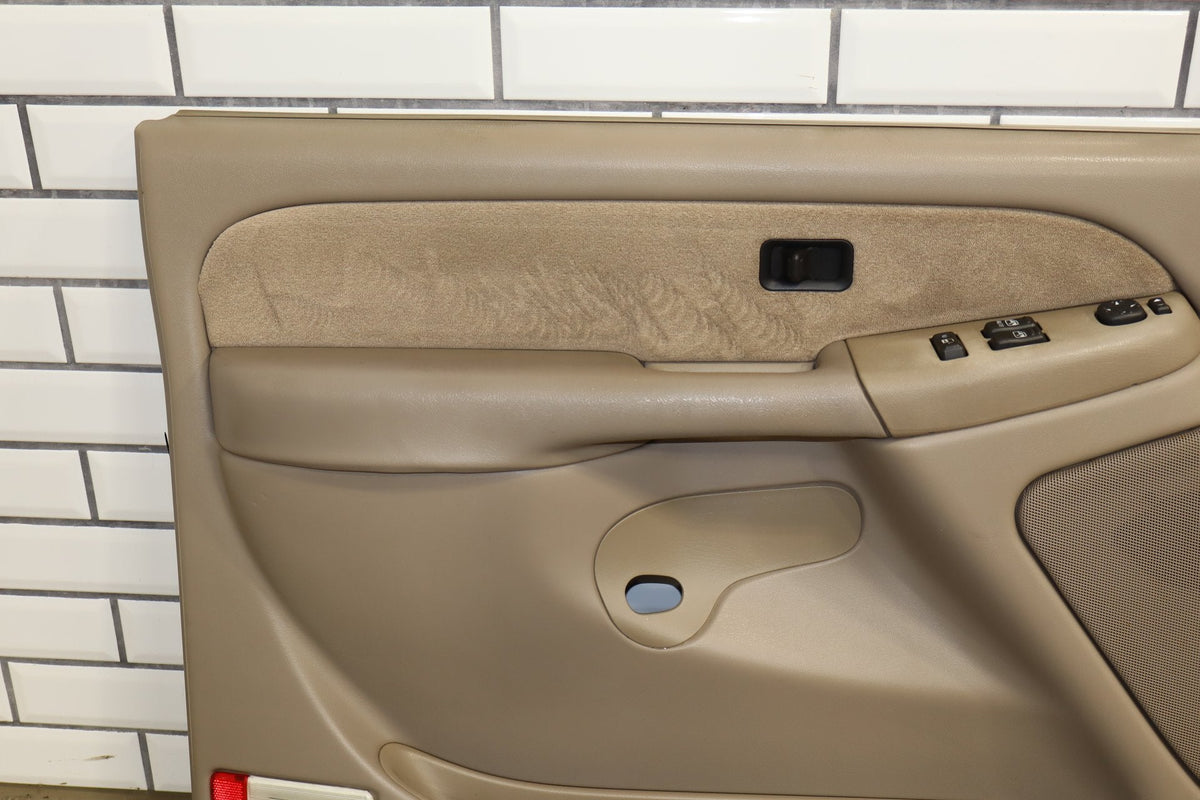 99-02 Chevrolet Silverado Ext Cab Door Panel Set Tan 52D