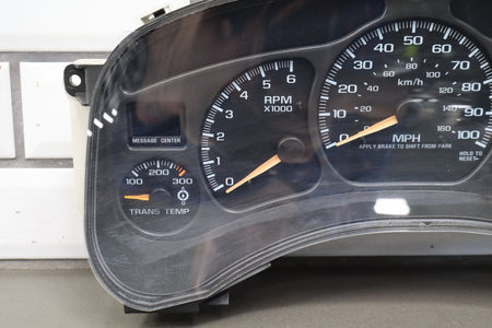 99-02 Chevy HD Truck 2500 3500 Gauge Cluster Speedometer w/ Trans Temp 15059383