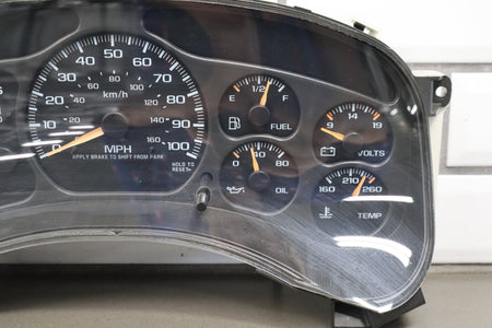 99-02 Chevy HD Truck 2500 3500 Gauge Cluster Speedometer w/ Trans Temp 15059383