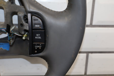 99-04 Ford F-250 F-350 Super Duty Steering Wheel OEM Gray Leather