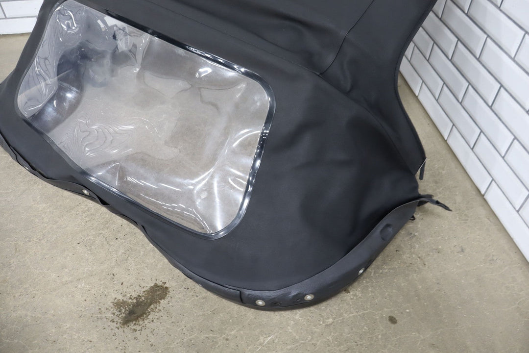 99 - 05 Mazda Miata NB Black Soft Top Convertible Roof W/Frame & Plastic Window