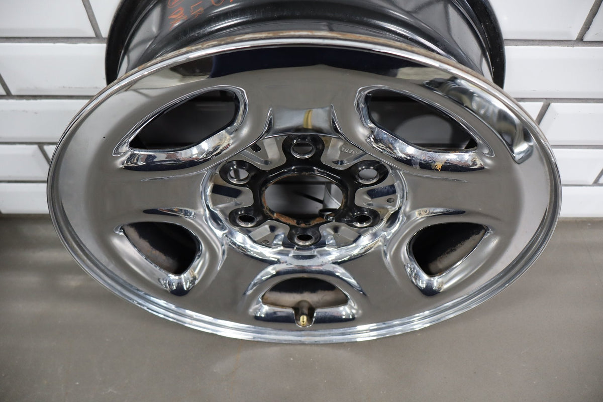 99-06 Chevrolet Silverado 16x6.5 Chrome Clad Steel Wheel Set