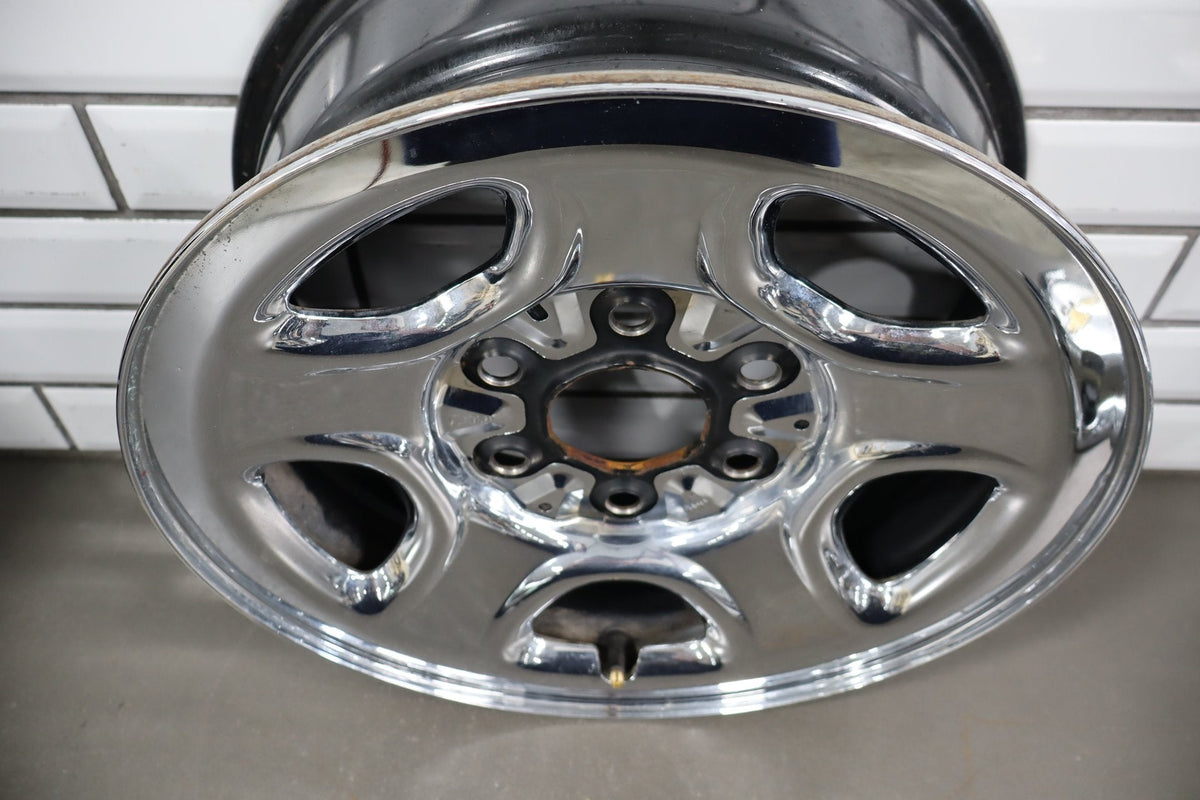 99-06 Chevrolet Silverado 16x6.5 Chrome Clad Steel Wheel Set