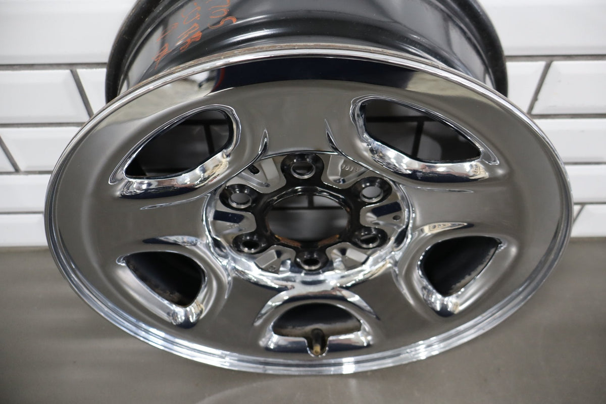 99-06 Chevrolet Silverado 16x6.5 Chrome Clad Steel Wheel Set