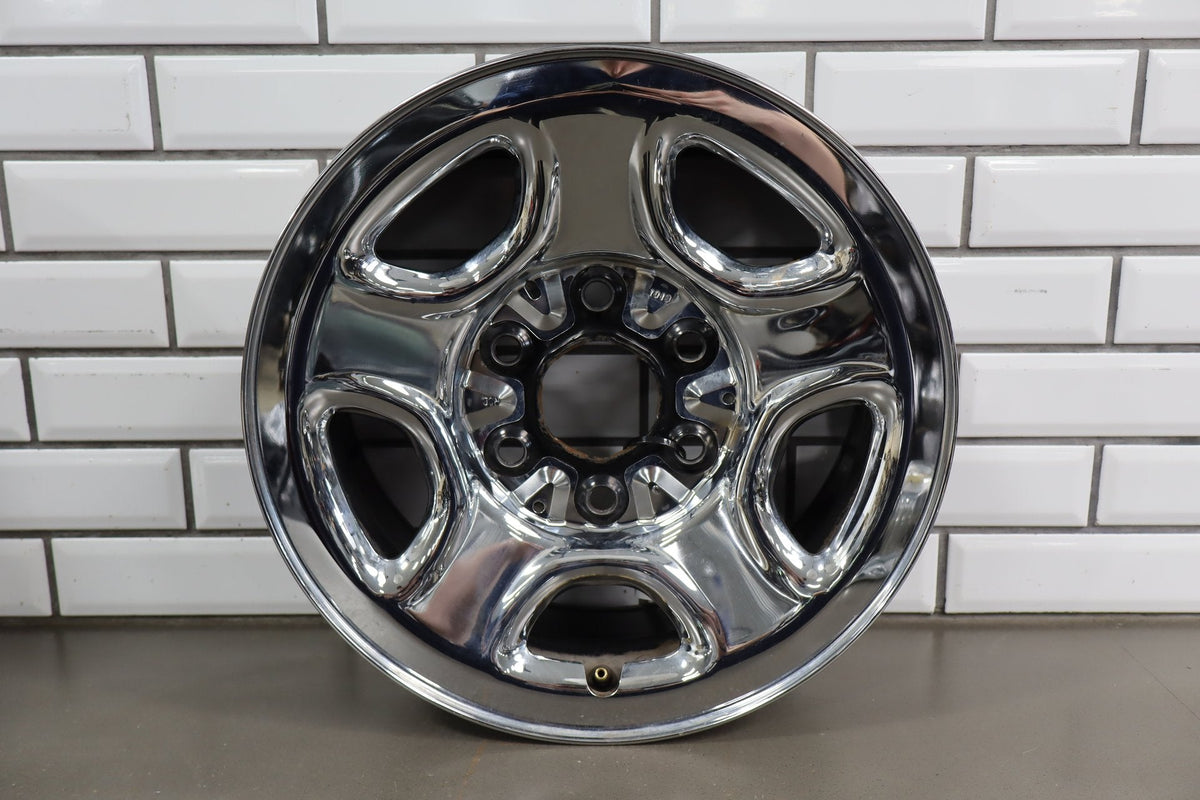 99-06 Chevrolet Silverado 16x6.5 Chrome Clad Steel Wheel Set