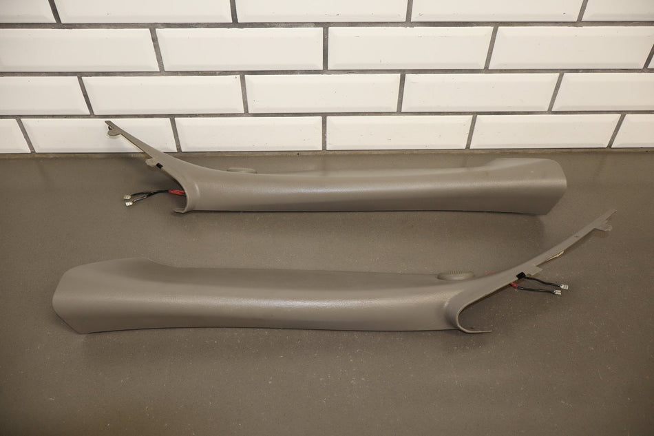 99-07 Chevy GMC Silverado Sierra SUV GMT800 A Pillar Trims Pewter