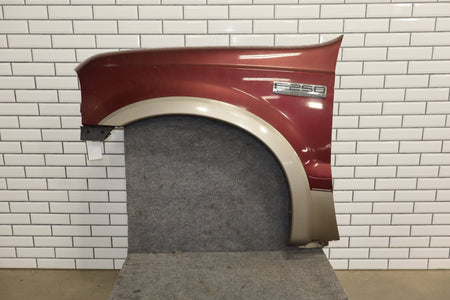 99-07 Ford F250 F350 Super Duty Driver Left LH Fender Dark Toreador Red Rust Free