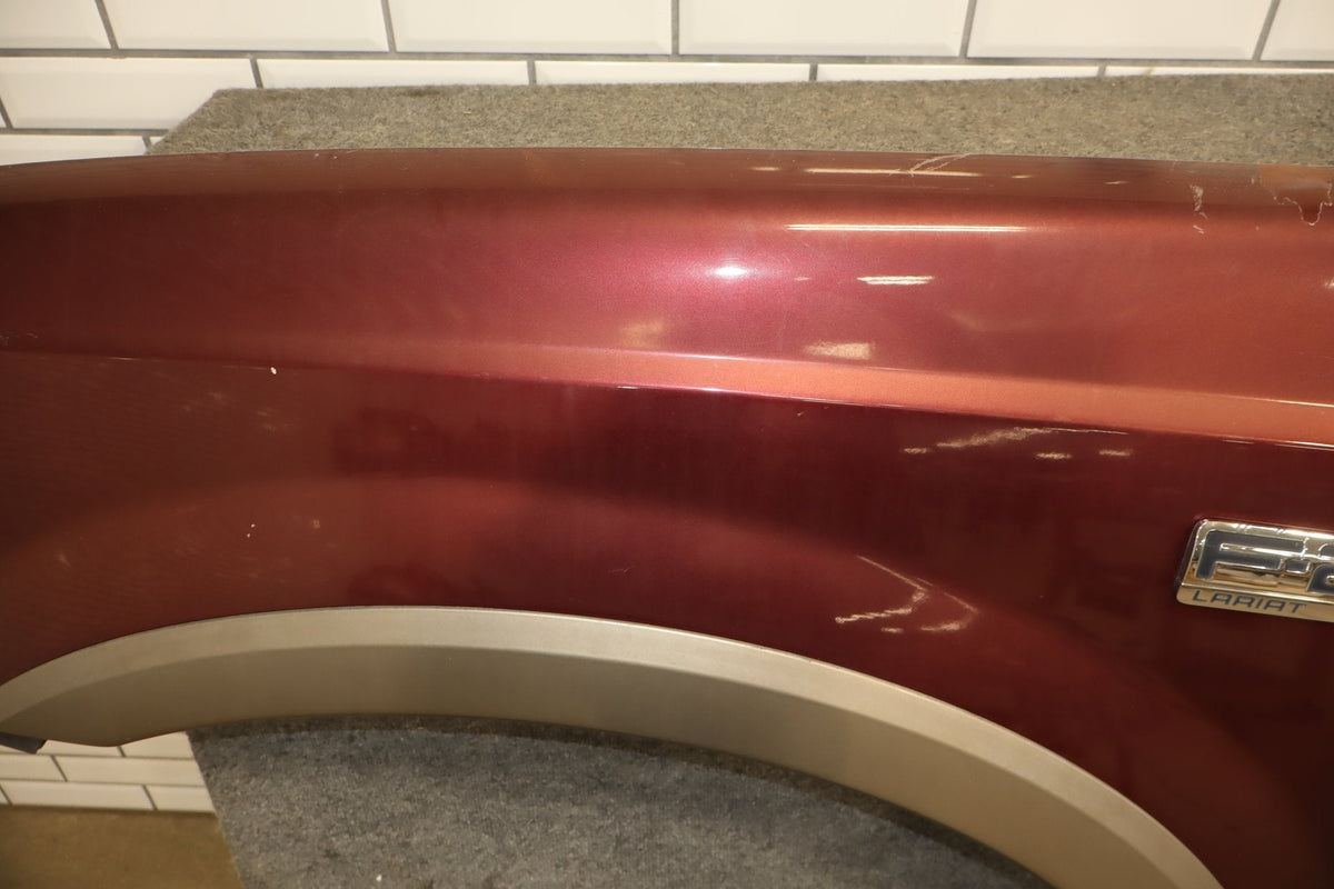 99-07 Ford F250 F350 Super Duty Driver Left LH Fender Dark Toreador Red Rust Free
