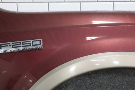 99-07 Ford F250 F350 Super Duty Passenger Right RH Fender Dark Toreador Red Rust Free