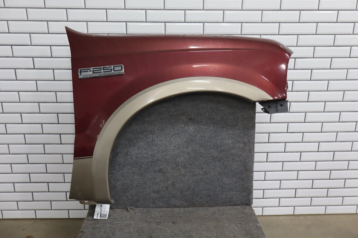 99-07 Ford F250 F350 Super Duty Passenger Right RH Fender Dark Toreador Red Rust Free