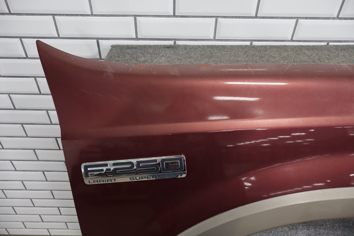 99-07 Ford F250 F350 Super Duty Passenger Right RH Fender Dark Toreador Red Rust Free