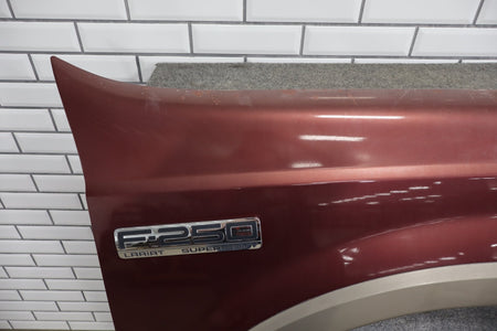 99-07 Ford F250 F350 Super Duty Passenger Right RH Fender Dark Toreador Red Rust Free