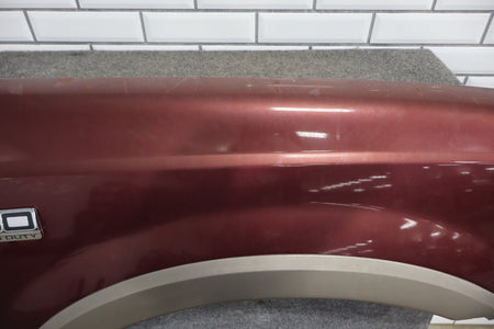 99-07 Ford F250 F350 Super Duty Passenger Right RH Fender Dark Toreador Red Rust Free