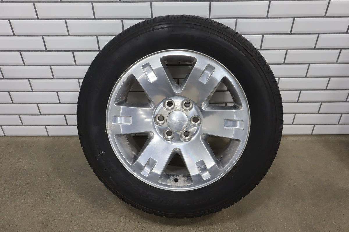 99-14 Chevy GMC OEM 20" Polished Wheel/Tire Set 275/55/20 (4) 6 Lug 1500