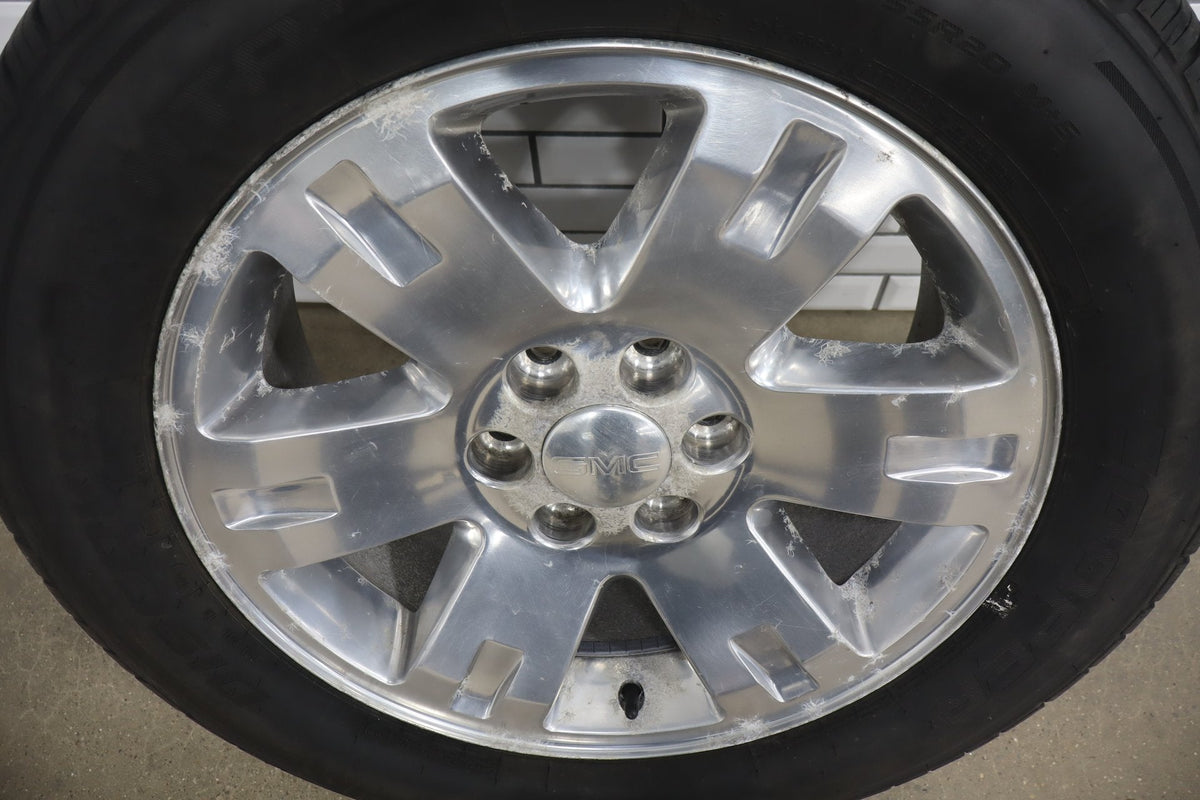 99-14 Chevy GMC OEM 20" Polished Wheel/Tire Set 275/55/20 (4) 6 Lug 1500