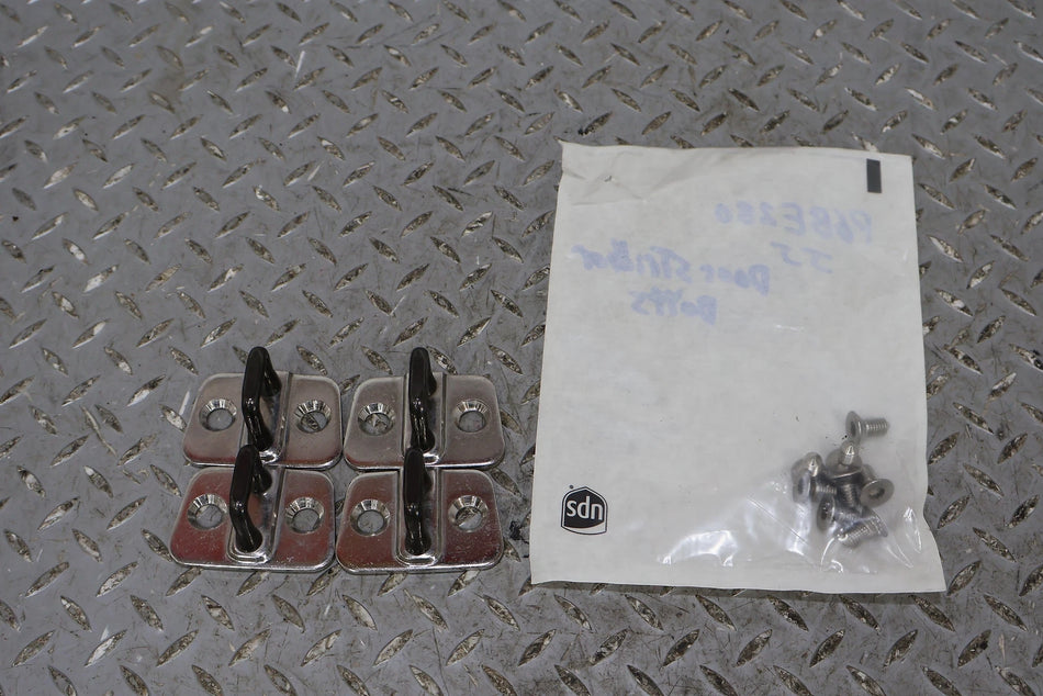 06-12 Bentley Flying Spur Door Striker Plates Set of 4 W/ Hardware OEM