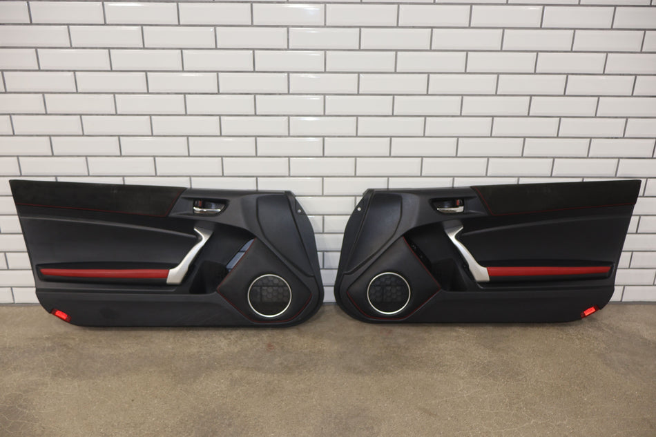 2019 Toyota 86 TRD SE Pair LH&RH Interior Door Trim Panels (Red/Black 30)